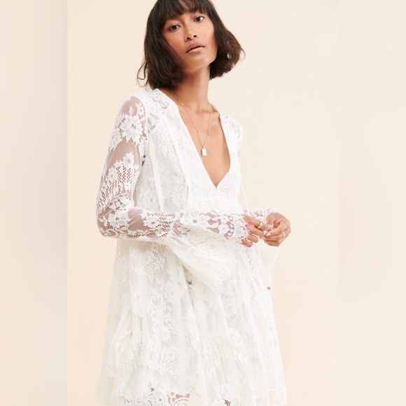 ★ SOLD ★ Free People Lace Mini Dress - Picture 7 of 14